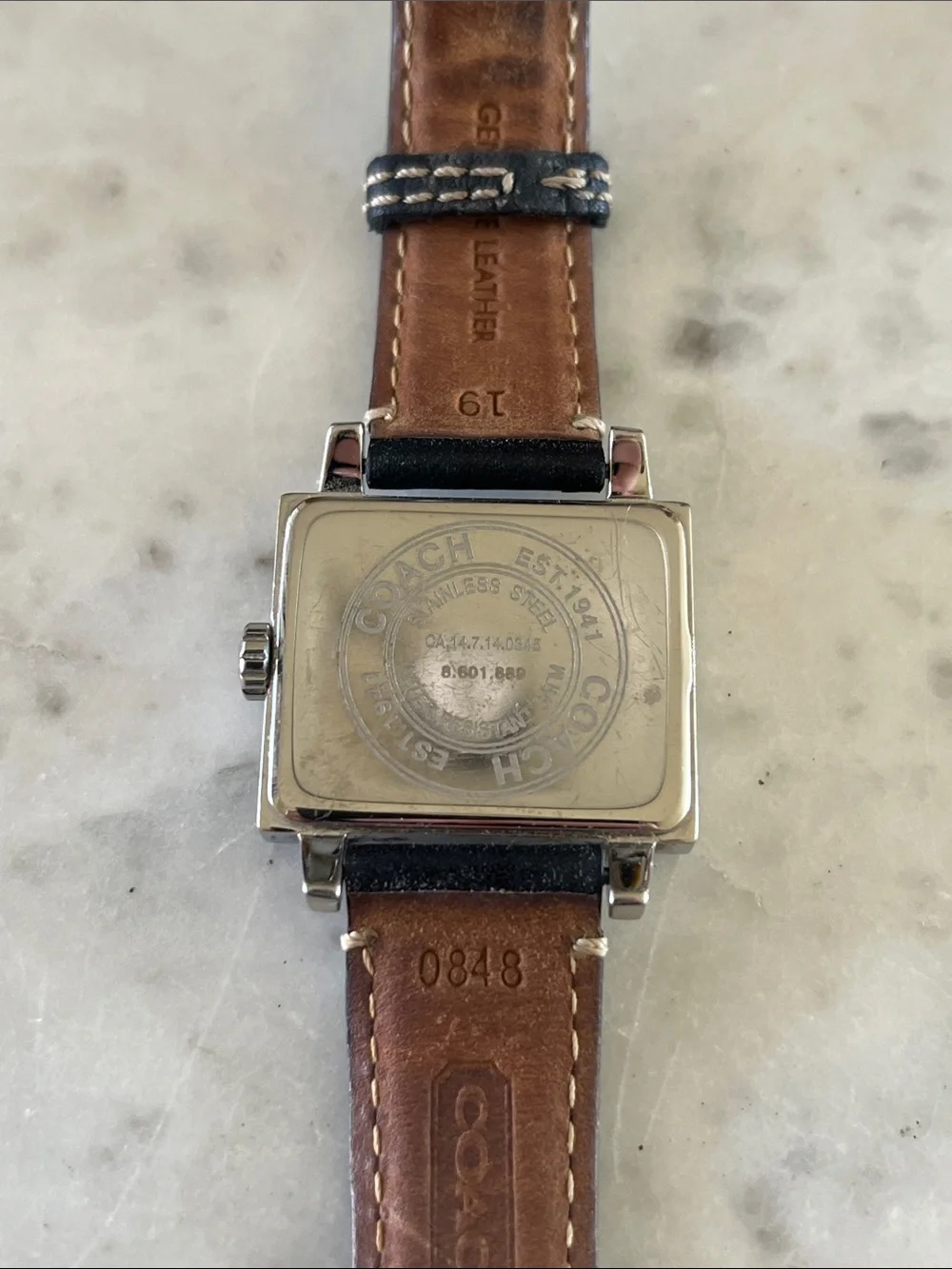 Coach Watch with Leather Strap